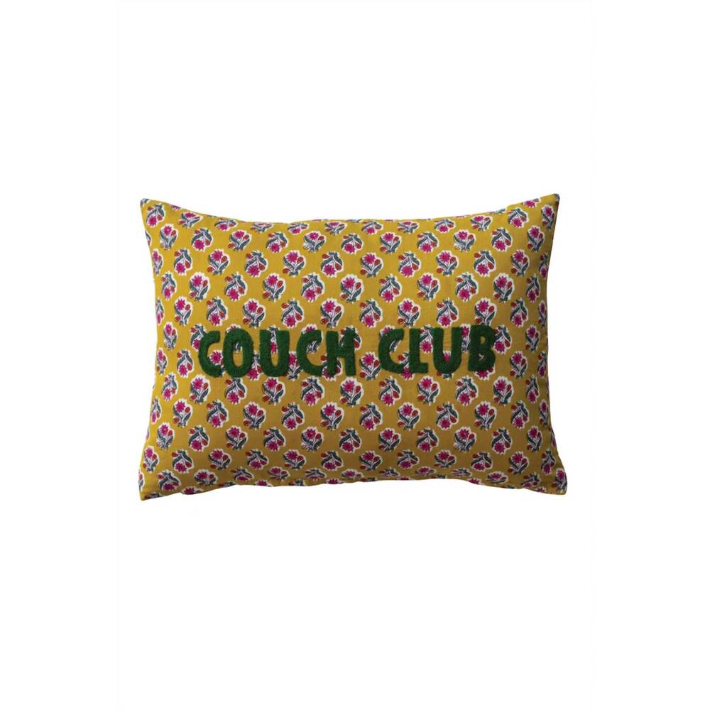 NEW CREATIVE CO-OP couch club pillow in yellow
